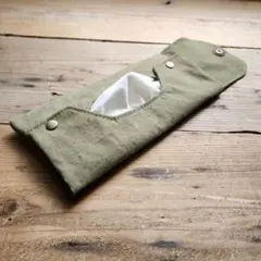 ブルガリア軍 軍幕 軍物 携帯用ボックスティッシュケース ハンドメイド 男前