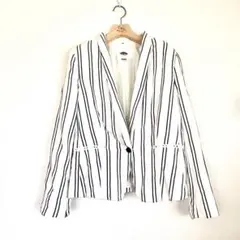 OLD NAVY ストライプ テーラードジャケット Mサイズのサムネイル
