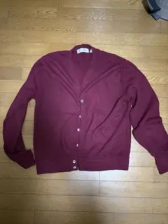 Cypress Lane M ウールカーディガン バーガンディ