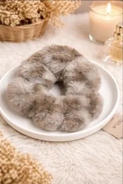 【新品】ファーシュシュ ベージュブラウン