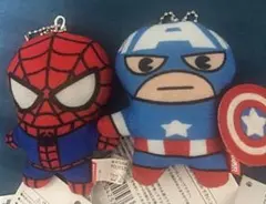 スパイダーマン*キャプテンアメリカキーホルダー