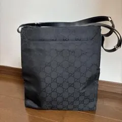 GUCCI GGキャンバス ショルダーバッグ 黒 101343 Vintage - メルカリ