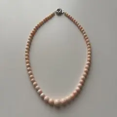 天然本珊瑚 ネックレス ピンク グラデーション サンゴ シルバー留め具