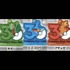 ポケモン30周年　ロゴマスコット ポケチャーム　キモリ　アチャモ　ミズゴロウ