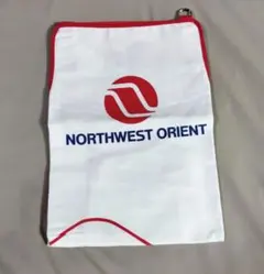 ノースウェスト　オリエント　エアライン　バック。【年代不明、昭和レトロ】。 ノースウェスト オリエント エアライン バック。【年代不明