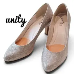 【匿名配送】unity ユニティ シルバー ラメ パンプス 24cmのサムネイル