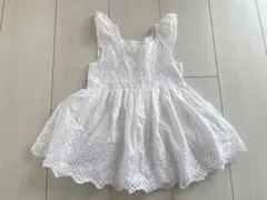 baby GAP 刺繍入りホワイトワンピース 12-18ヶ月　90cm