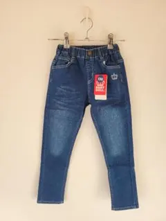 ​【新品タグ付】BABYDOLL スキニーパンツ 130cm ネイビー デニム風