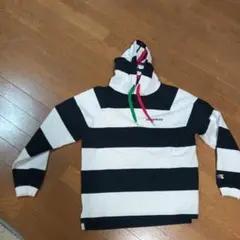 値下げしました　canterbury ストライプ フード付きパーカー S