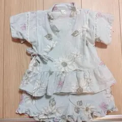 après les cours 花柄 甚平 浴衣 90cm 女の子