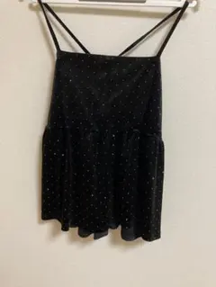 coca レイヤードキャミソール ブラック