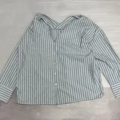 apart by lowrys ストライプ 長袖シャツ Fサイズ 薄手　春夏のサムネイル