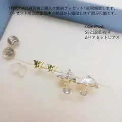 bj4795小振りピアス2ペアセットピアスK18YGPジルコニアピアス