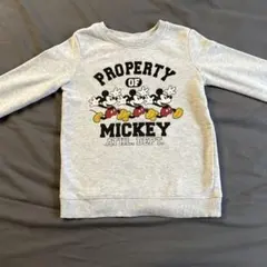 ミッキー プリント 薄手　トレーナー 120cm グレー
