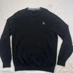 PS Paul Smith ゼブラ刺繍 ニット XL ブラック