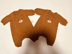 【双子ロンパース】ユニクロ　カバーオール２枚セット　60