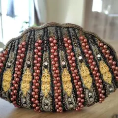 レトロヴィンテージ調　ビーズバッグ　パーティーバッグ