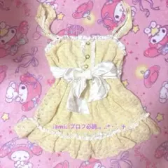 希少♡リズリサ　旧タグ　ビッグリボンキャミソール　フリル　ニット　ラメ