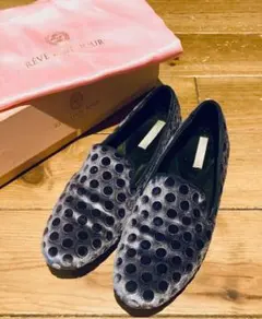 レーヴダンジュール バレーシューズ バレーフラット マットブラック 40 レーヴダンジュール バレーシューズ バレーフラット マット