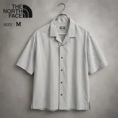 THE NORTH FACE オープンカラー 半袖シャツ ライトグレー M
