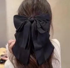 ビッグリボン バレッタ ヘアクリップ 韓国 結婚ヘアアクセ 髪留 上品 1530