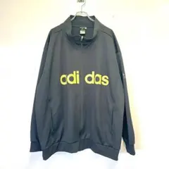 古着 adidas アディダス ジャージ メンズ 黒 金ロゴ 大きい 6XO