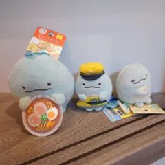 3点セット　すみっコぐらし てのりぬいぐるみ　マスコット　とかげ