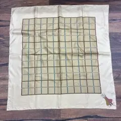 Burberry グリッドパターン シルク風スカーフ