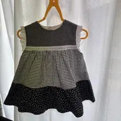 ノースリーブワンピース 90サイズ　木綿100%