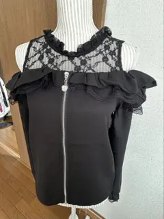 肩開きフリルスライダーブラウス size-Fのサムネイル