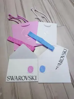 未使用　スワロフスキー　紙袋　リボン　メッセージカード　シール　ショッパー