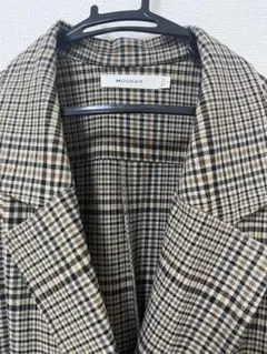 MOUSSY チェック柄 ロングチェスターコート