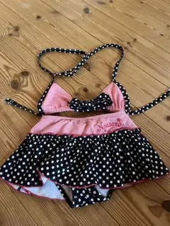 女の子用セパレート水着　ビキニ　水玉模様　120
