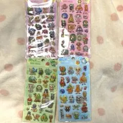 きゅん〜POPシール イタリアンブレインロット ぷくぷくシール 4枚セット