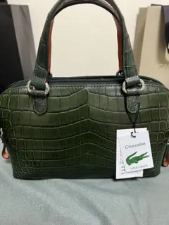 Crocodile ハンドバッグ ダークグリーン