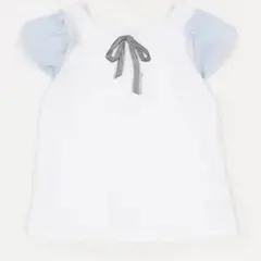 アナスイミニ　袖2WAYリボン刺しゅう半袖Tシャツ　130