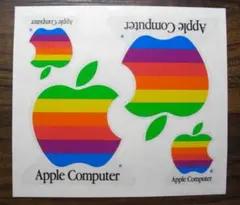 ☆彡 Apple Computer レインボーステッカー old Mac ☆彡
