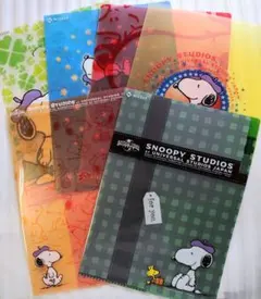 ニッセイ　スヌーピー　クリア　ファイル　半透明　6枚