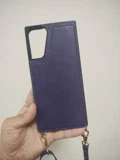 Galaxy s21 plus 紫 ストラップ付きスマホケース