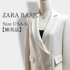 ZARA BASICザラベーシック ダブルブレスト リネン混ジャケット【極美品】