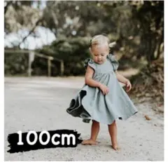 夏物大値下げ 女の子 ワンピース 海外風 100cm ふりふり