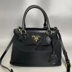 Prada 極美品 黒 2way ナイロン テスート ハンドバッグ プラダ