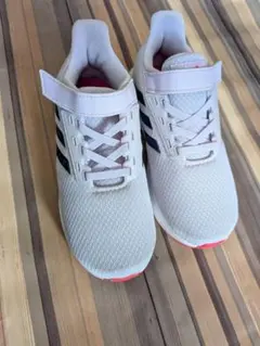 adidas キッズ スニーカー ホワイト/ネイビー