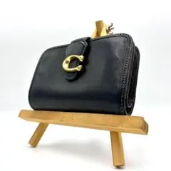 COACH コーチ タビー ミディアムウォレット 2つ折り財布 レザーブラックのサムネイル