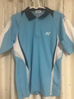 YONEX テニスウェア ポロシャツ 水色 半袖 M
