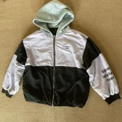 ピンクラテ リバーシブル フードジャンパー ブラック ワールド