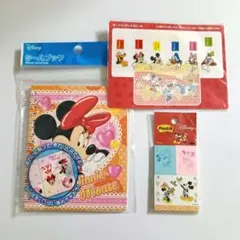 ディズニー ミニー シールブック＆ふせん＆カードインデックスシール　平成レトロ