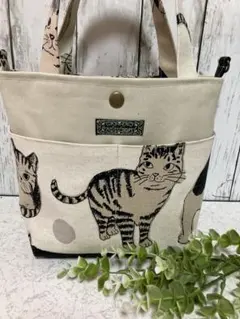 猫柄トートバッグハンドメイド