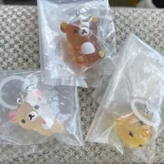 リラックマ　クリアマスコットチャーム　めじるしアクセサリー