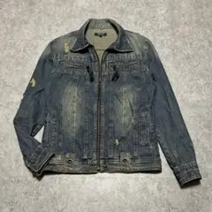 archive デニムジャケット　L グランジ　ダメージ加工　お兄系　トレンド